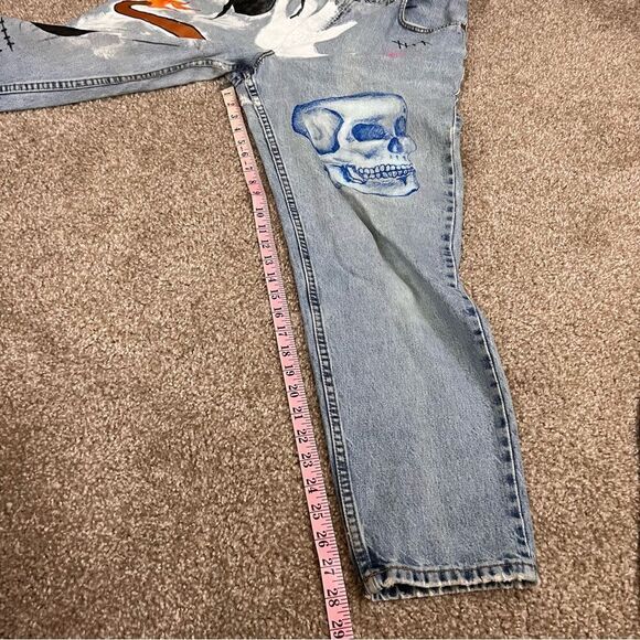 Vintage Levi's 551 Custom Paint Jeans - Picture 5 of 8